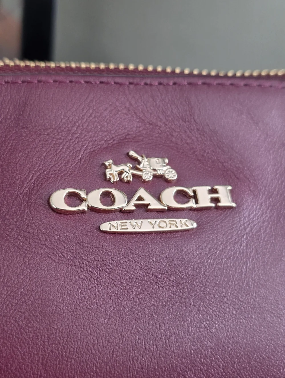 Coach F54579 Ava Tote Oxblood Burgundy Suede Leather Shoulder Bag